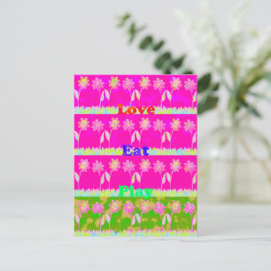 Schöne phantastische Flora Text Zitat Design Ankündigungspostkarte