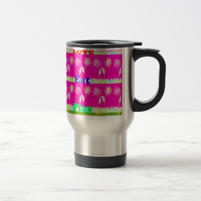 Schöne phantastische Flora Text Zitat Design Reisebecher (Rechts)