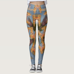 Schöne Phantastische Funny Blue Giraffe Hakuna Mat Leggings