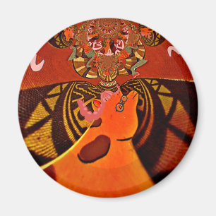 Schöne Phantastische Giraffe Liebe Safari Tiere Magnet