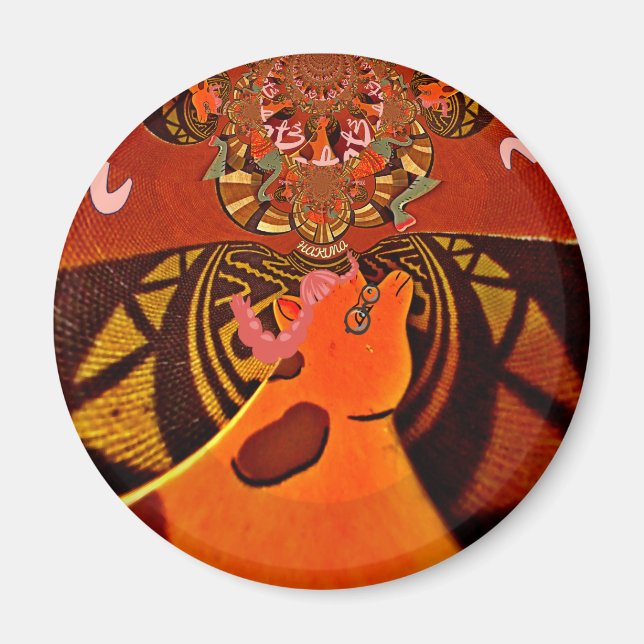 Schöne Phantastische Giraffe Liebe Safari Tiere Magnet (Vorne)