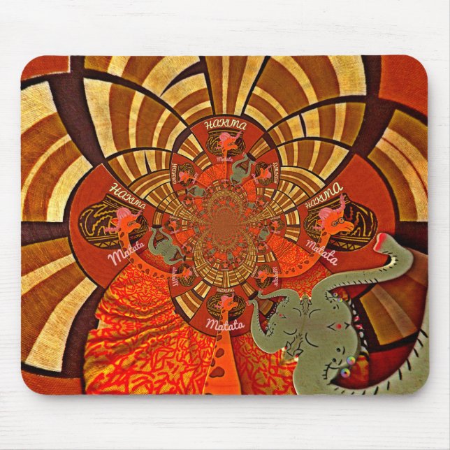 Schöne Phantastische Giraffe Liebe Safari Tiere Mousepad (Vorne)