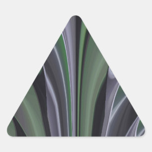 Schöne Phantastische Grüne Aurora Textur Design Dreieckiger Aufkleber