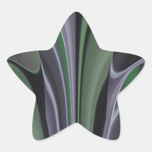 Schöne Phantastische Grüne Aurora Textur Design Stern-Aufkleber