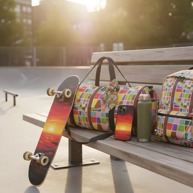 Schöne Phantastische Happy Earth Colors Collage Duffle Bag (The Creative Nomad: Fuel your journey with Earth Colors and high-vibe adventure gear. #LiveInColor)