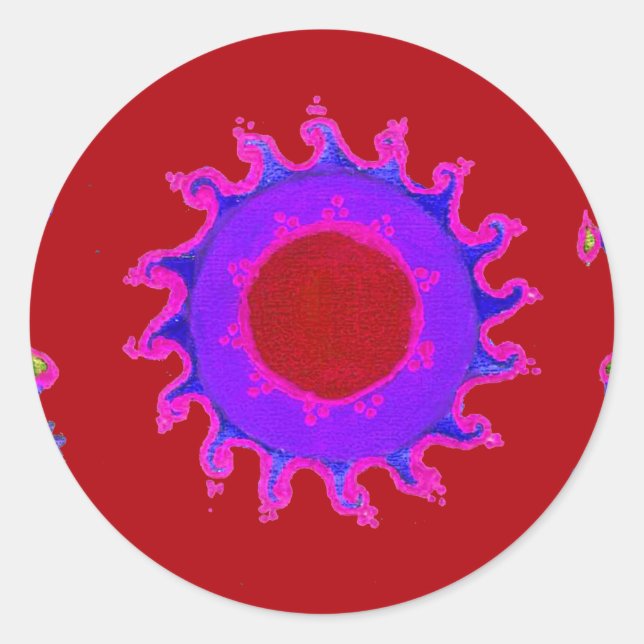 Schöne Phantastische indische Motif Mehndi Maroon  Aufkleber (Vorderseite)