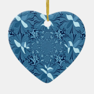 Schöne Phantastische Iridescent Blue Kaleidoskop K Keramikornament