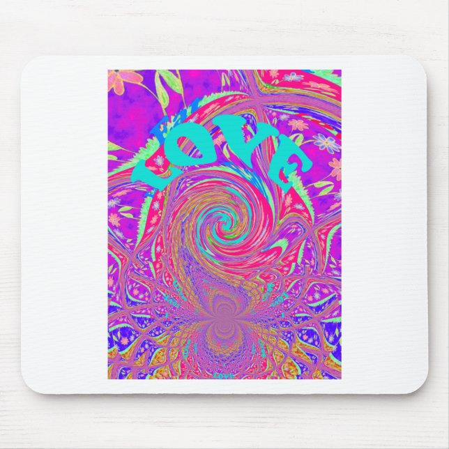 Schöne Phantastische Liebe Whirlpool Text Art Prin Mousepad (Vorne)
