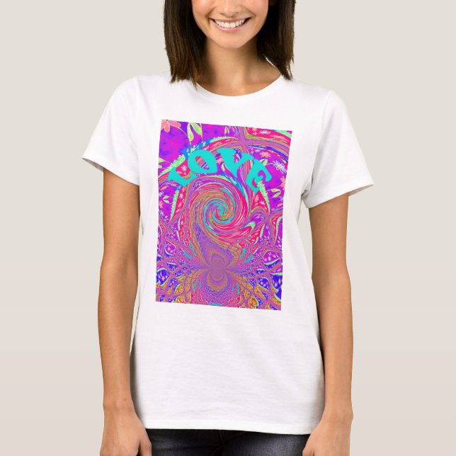 Schöne Phantastische Liebe Whirlpool Text Art Prin T-Shirt (Vorderseite)