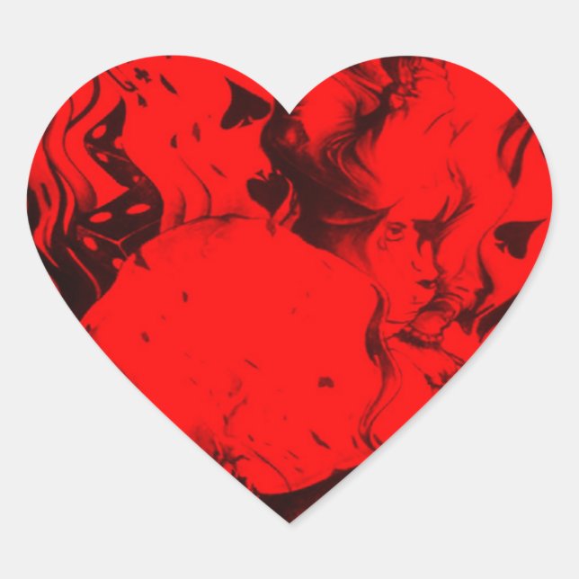 Schöne phantastische, neueste Online-Qualität Skee Herz-Aufkleber (Vorderseite)