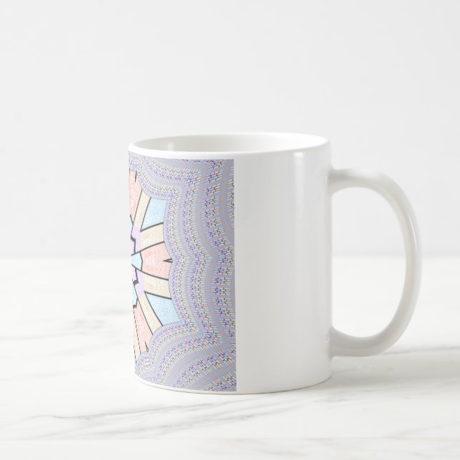 Schöne, Phantastische, pastellfarbene geometrische Kaffeetasse (Rechts)