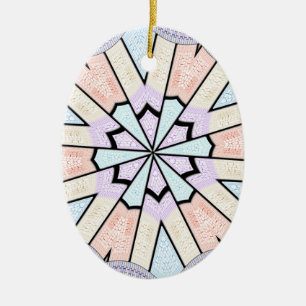 Schöne, Phantastische, pastellfarbene geometrische Keramikornament