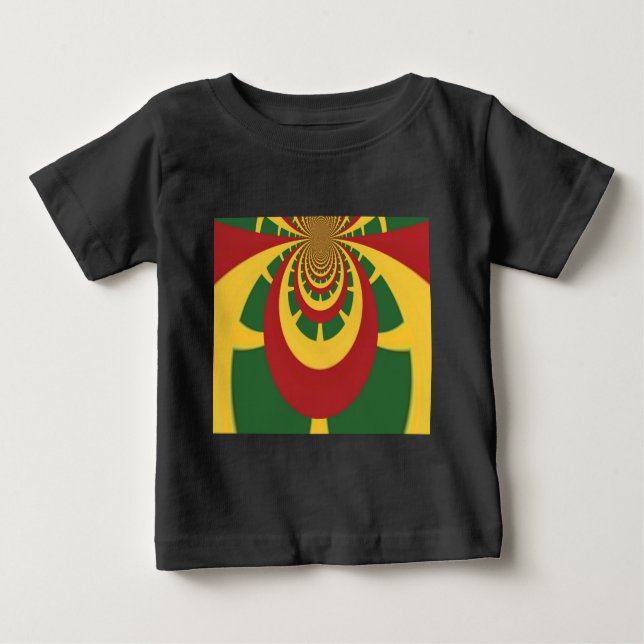 Schöne Phantastische Rasta-Farben Kunstdrucken Baby T-shirt (Vorderseite)