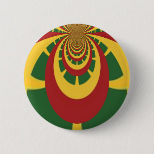 Schöne Phantastische Rasta-Farben Kunstdrucken Button