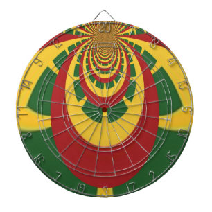 Schöne Phantastische Rasta-Farben Kunstdrucken Dartscheibe