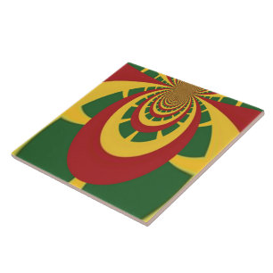 Schöne Phantastische Rasta-Farben Kunstdrucken Fliese