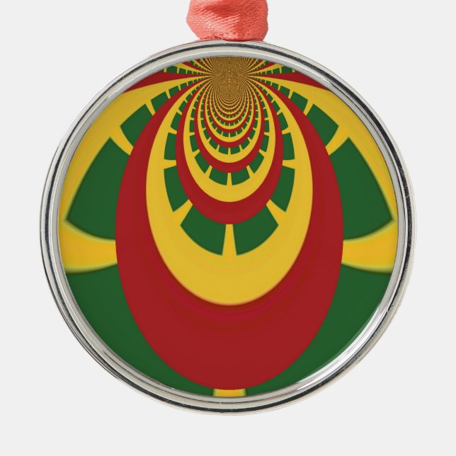 Schöne Phantastische Rasta-Farben Kunstdrucken Ornament Aus Metall (Vorne)