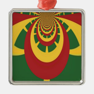 Schöne Phantastische Rasta-Farben Kunstdrucken Ornament Aus Metall