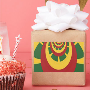 Schöne Phantastische Rasta-Farben Kunstdrucken Rechteckiger Aufkleber