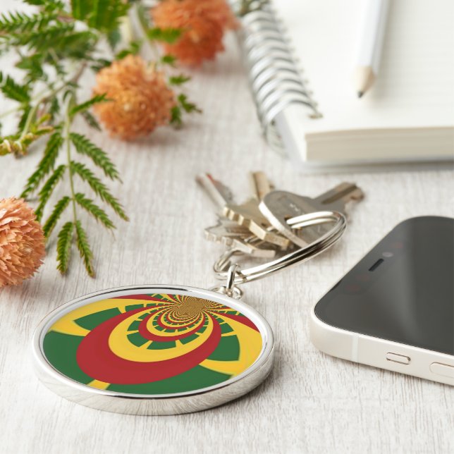 Schöne Phantastische Rasta-Farben Kunstdrucken Schlüsselanhänger (Seite)