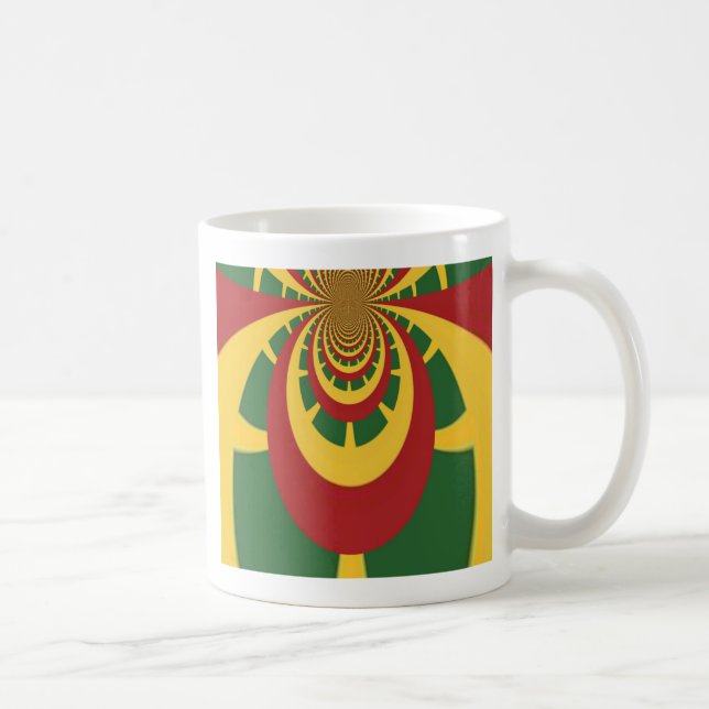 Schöne Phantastische Rasta-Farben Kunstdrucken Tasse (Rechts)