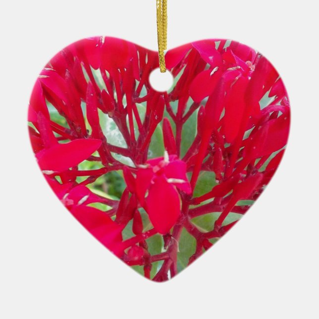 Schöne Phantastische rote Blume Keramikornament (Vorne)