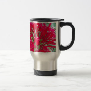 Schöne Phantastische Rote Blume Reisen Mug Reisebecher