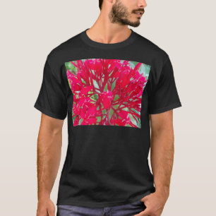 Schöne Phantastische rote Blume T-Shirt