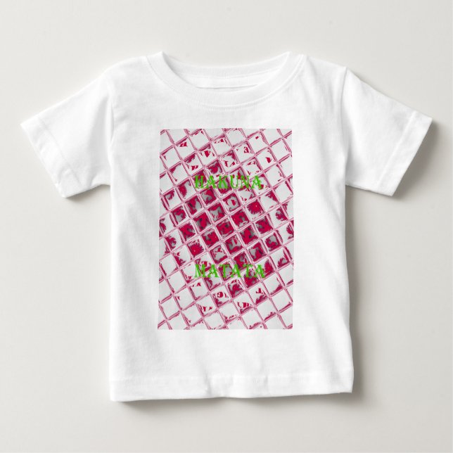 Schöne Phantastische Rote Stilelemente Spiegelbild Baby T-shirt (Vorderseite)