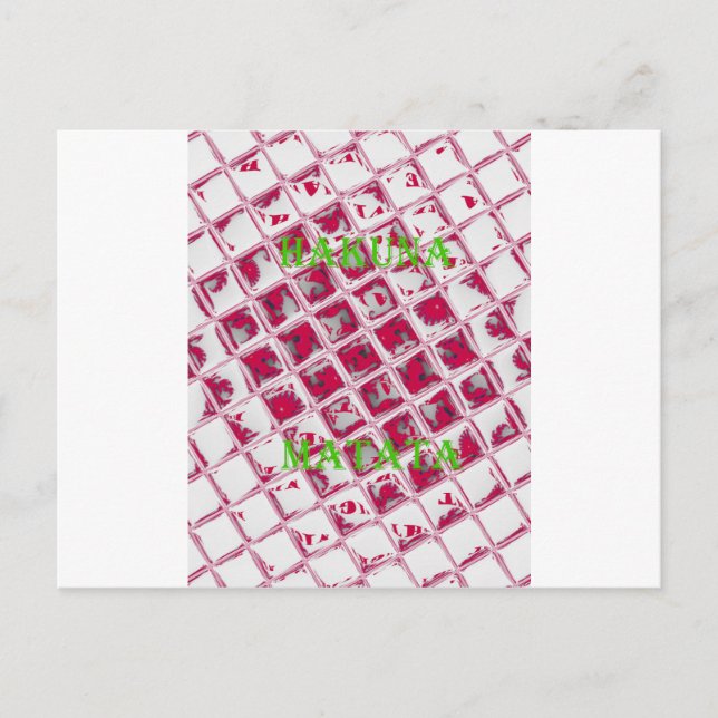 Schöne Phantastische Rote Stilelemente Spiegelbild Postkarte (Vorderseite)