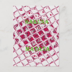 Schöne Phantastische Rote Stilelemente Spiegelbild Postkarte