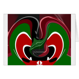 Schöne Phantastische Swirling Kenya Flag: Moderne 