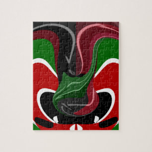 Schöne Phantastische Swirling Kenya Flag: Moderne Puzzle