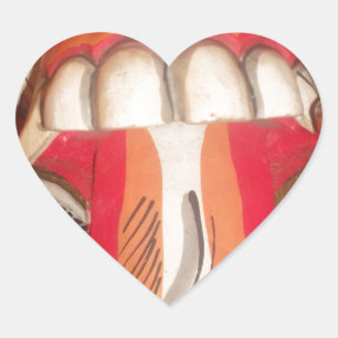 Schöne Phantastische Tongue: Eine Touch Spaß Herz-Aufkleber