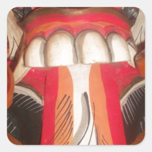 Schöne Phantastische Tongue: Eine Touch Spaß Quadratischer Aufkleber