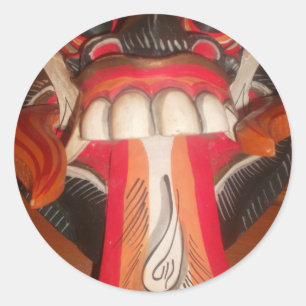 Schöne Phantastische Tongue: Eine Touch Spaß Runder Aufkleber