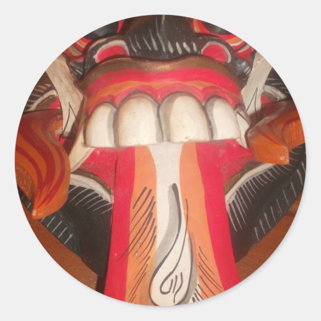 Schöne Phantastische Tongue: Eine Touch Spaß Runder Aufkleber (Vorderseite)