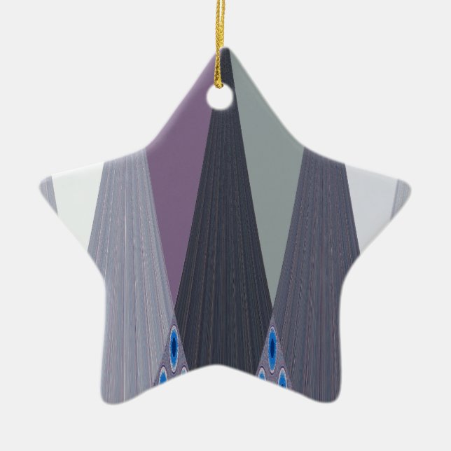 Schöne Phantastische Zickzack Design Kunst, Dichtu Keramikornament (Vorne)