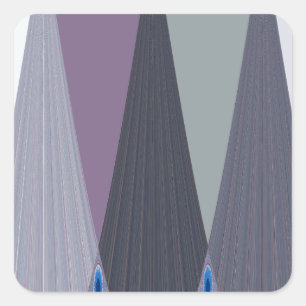 Schöne Phantastische Zickzack Design Kunst, Dichtu Quadratischer Aufkleber