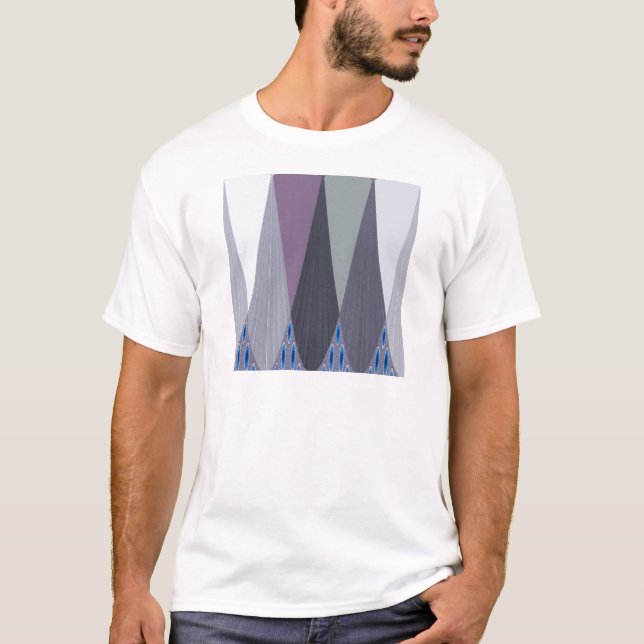 Schöne Phantastische Zickzack Design Kunst, Dichtu T-Shirt (Vorderseite)
