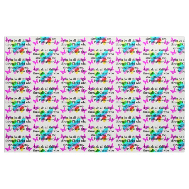 SCHÖNE PHILIPPIER 4:13 BUTTERFLY FABRIC STOFF (Fat Quarter (45,7 x 55,9 cm))