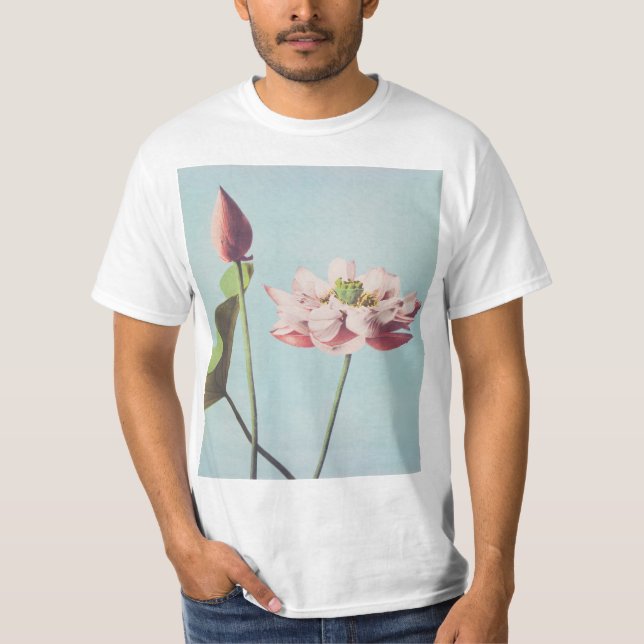 Schöne photomechanische Drucke von Lotus-Blume T-Shirt (Vorderseite)