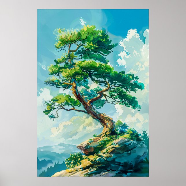 Schöne Pine Tree Poster (Vorne)