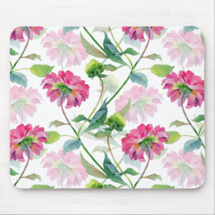 Schöne pink Aquarell Blume Illustration Mousepad