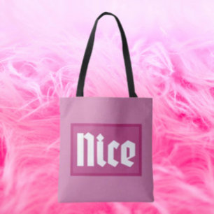 Schöne Pink Box Typografie-Tasche