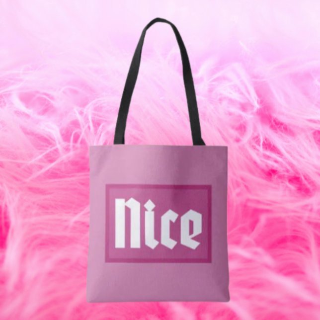 Schöne Pink Box Typografie-Tasche (Von Creator hochgeladen)