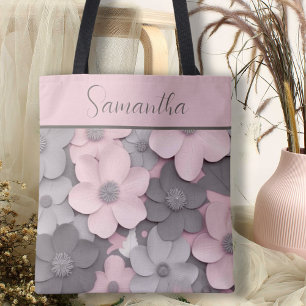 Schöne Pink-Gray 3D Poppies floral
