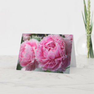 Schöne Pink Peony Geburtstagskarte Karte