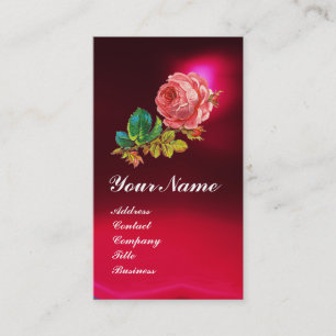 SCHÖNE PINK ROSE, Red Burgund Visitenkarte
