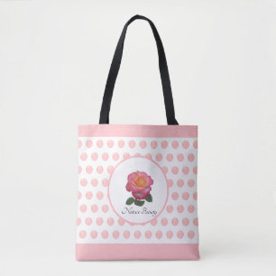 Schöne Pink Rose und Polka Dots